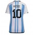 Argentina Lionel Messi #10 Hjemmedrakt Dame VM 2022 Korte ermer